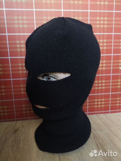 Балаклава теплая вязанная мужская женская маска