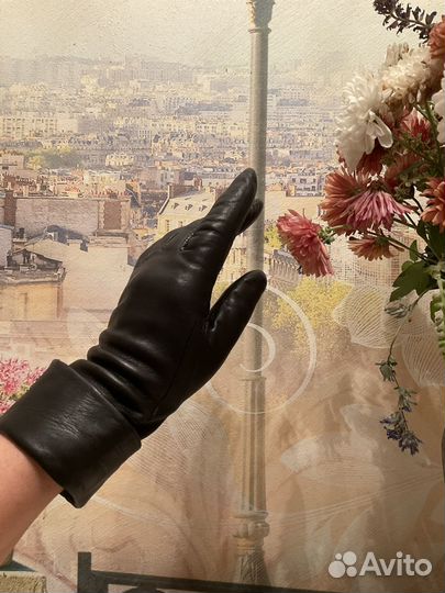 Перчатки женские кожаные размер 6.5