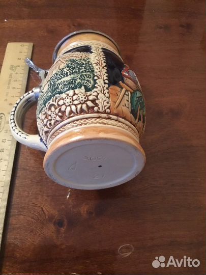 Кружка винтажная пивная с крышкой (dbgm)