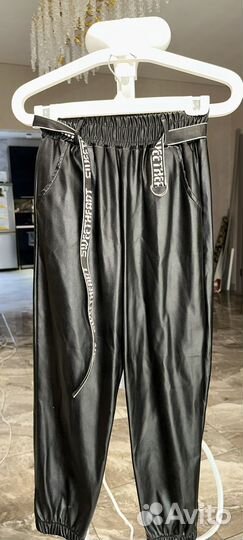 Кожаные брюки для девочки