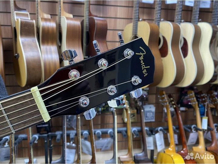 Fender CC-60SCE BLK WN электроакустическая гитара