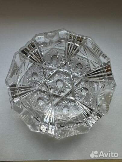 Пепельница хрустальная Богемия, Чехословакия