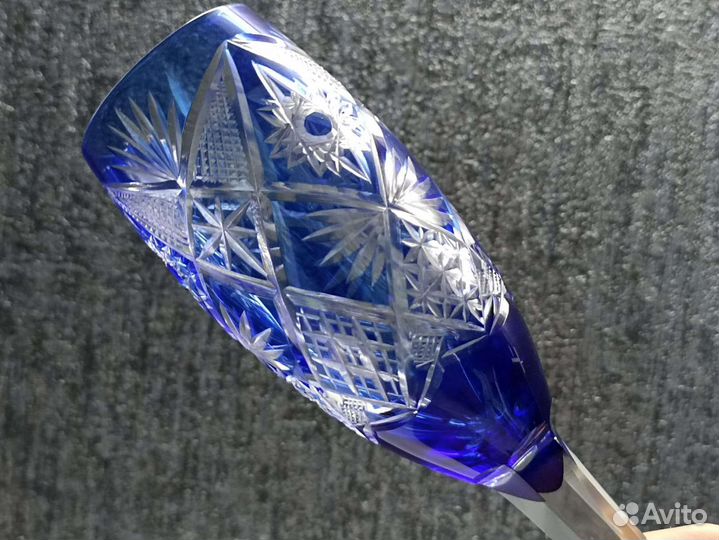 Бокалы фужеры хрусталь цветное стекло