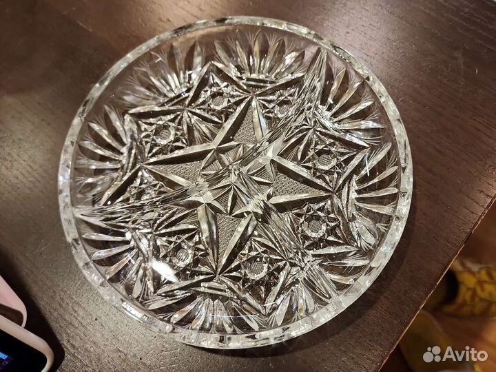 Хрустальная менажница СССР