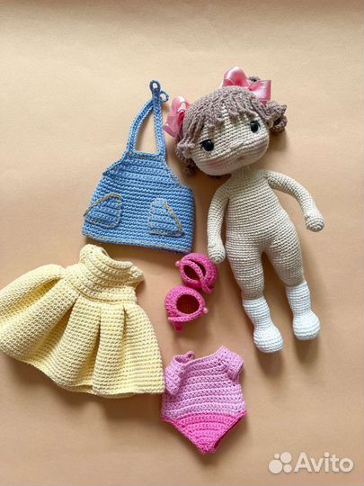 Кукла вязаная Ксюшенька