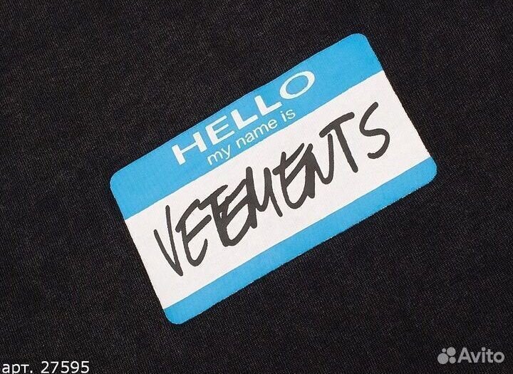 Футболка Vetements Черная