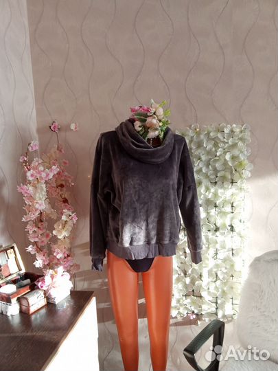 Свитер свитшот флисовый термо теплый 48-56