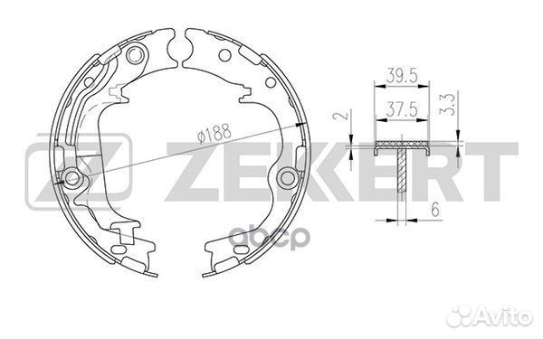 Колодки торм. бараб. задн. Hyundai ix35 II 10