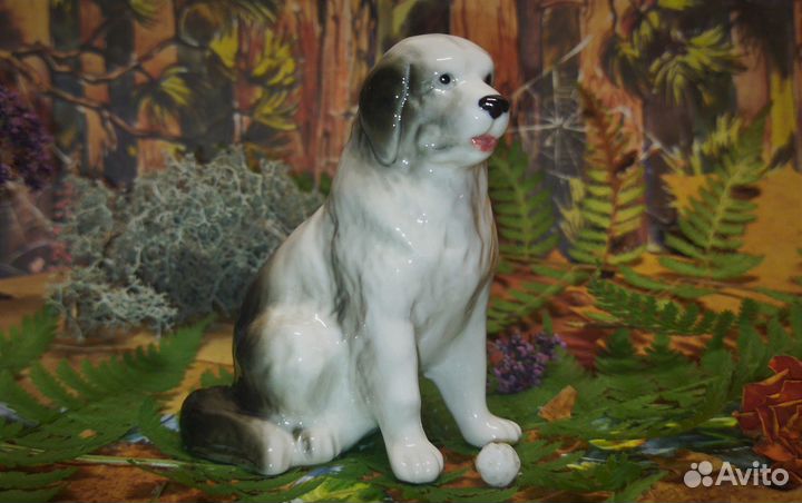 Собаки фарфоровые ротвейлер, ландсир