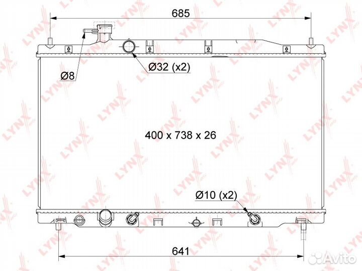 Радиатор AT lynxauto RB2312