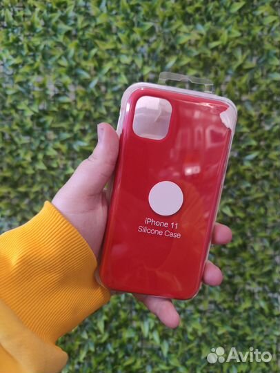 Силиконовый Чехол на iPhone 11 (Красный)