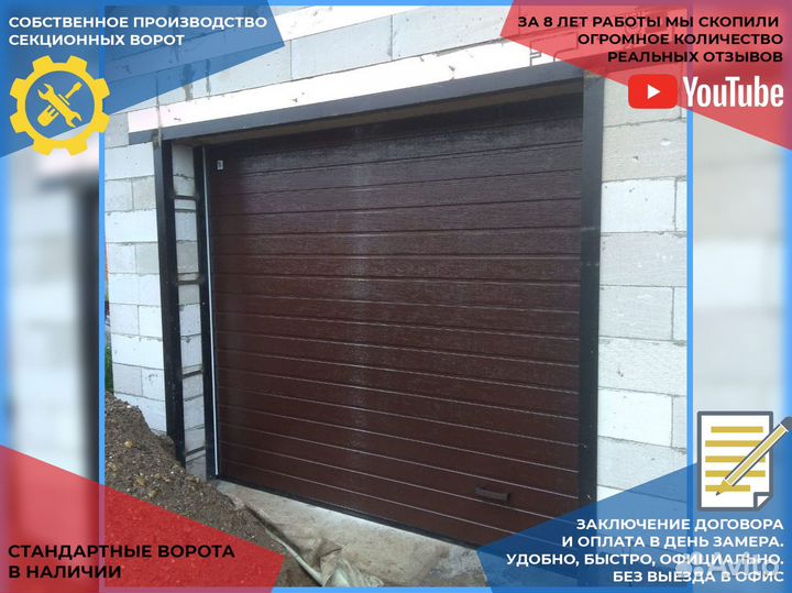 Автоматические секционные гаражные ворота