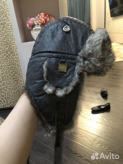 Шапка ушанка натуральный мех итальянская