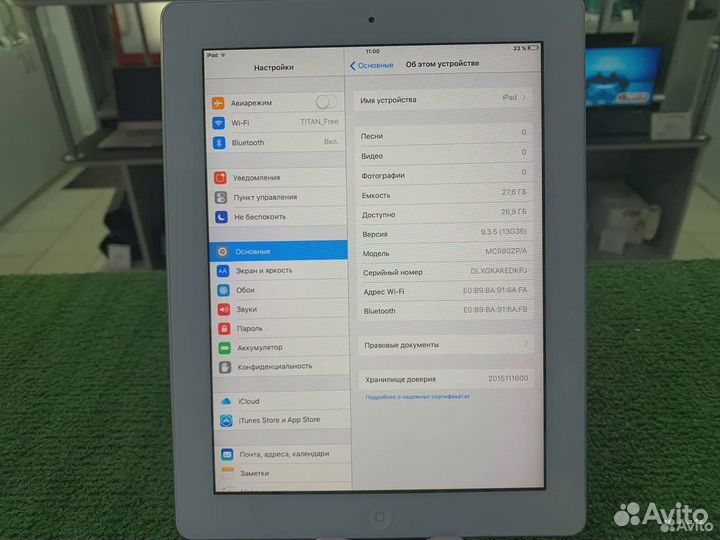 Планшет Apple iPad 2 32Гб (2011г) АКБ 86%