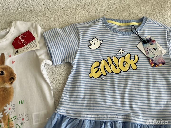Вещи новые пакетом 110 на девочку