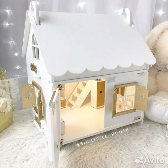 Домик кукольный из мдф с подсветкой