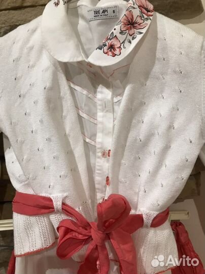 Комплект для девочки из трех вещей на 7-8 лет