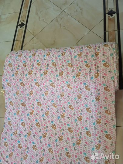 Ткань фланель детская в рулоне, пелëнки. Остаток