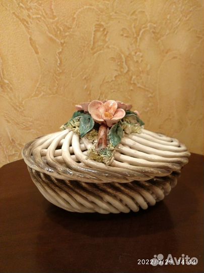 Шкатулка итальянская керамика Bassano