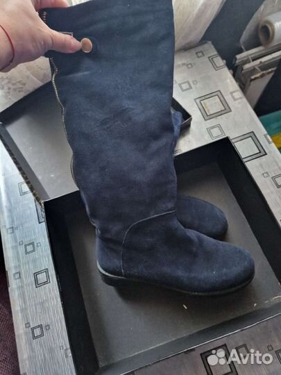 Зимние женские сапоги 38 натуральная замша