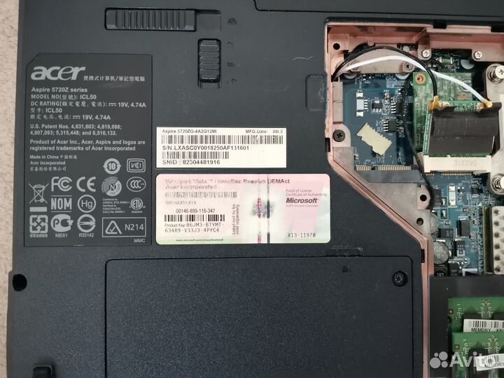 Ноутбук acer aspire 5720zg