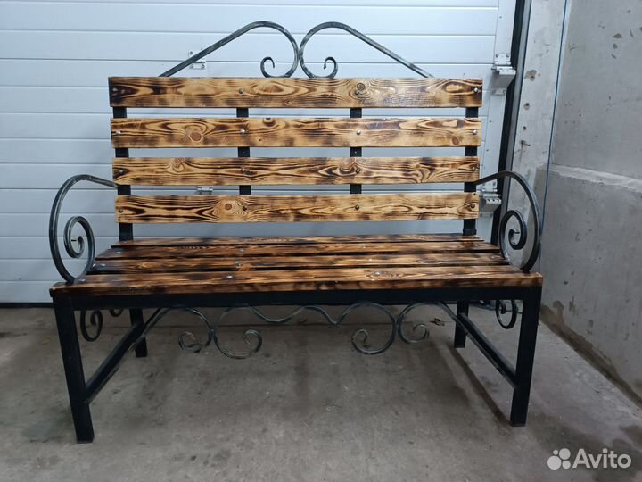 Скамейка уличная со спинкой