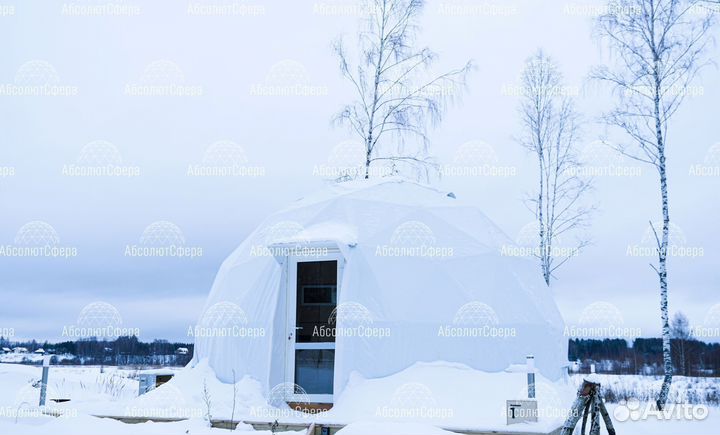 Шатер для глэмпинга утепленный -15гр Геокупол Юрта