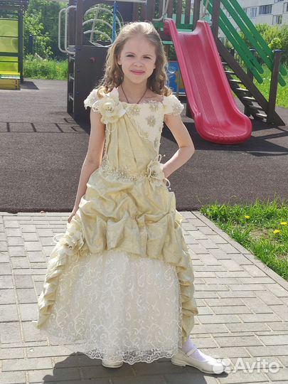 Платье на выпускной праздничное 6-8 лет + туфли