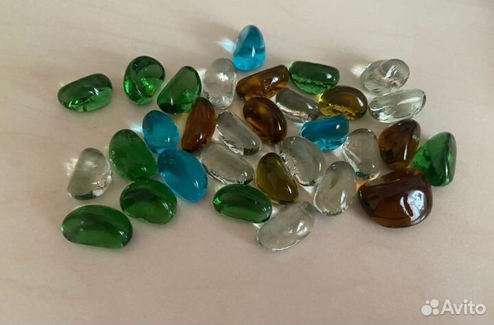 Стеклянные камни для аквариума