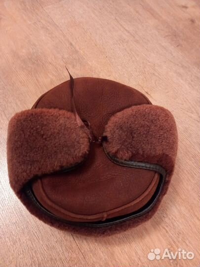 Мужская шапка новая ушанка натур.мех и дубл. кожа