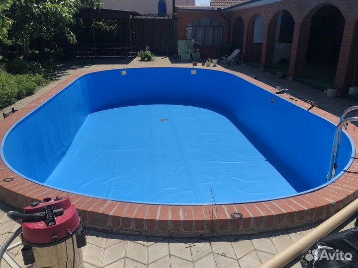 Монтаж пвх пленки в каркасных бассейнах