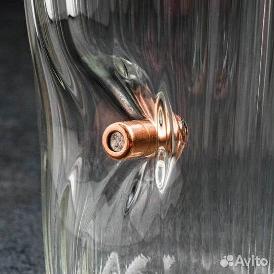 2 шт. Стакан 'Непробиваемый. 23 февраля', граненый