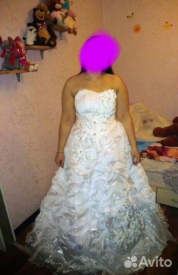 Свадебное платье 48 50 бу