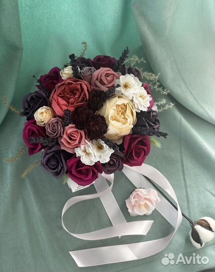 Букеты из мыла в деревянных ящиках