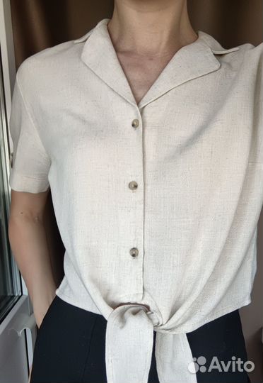 Рубашка Terranova, лен, S,M,L,XL