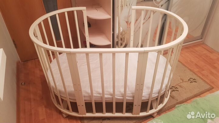 Кроватка Папа Карло 1/6(трансформер) +к-т 2 матрас