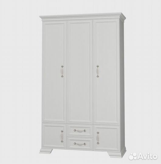 Новый шкаф Грация 3-х дверный белый 1,33 м