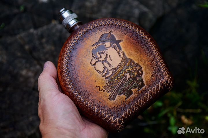 Фляжка для алкоголя из нержавеющей стали 