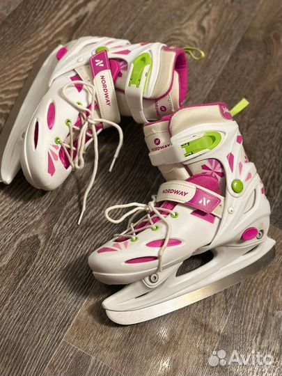 Коньки детские раздвижные 34 37 для девочки