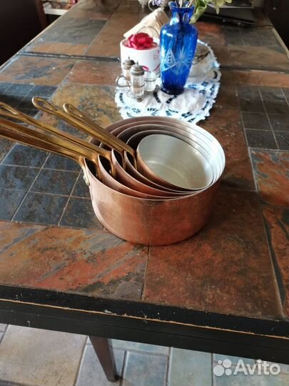 Набор из 5 медных ковшей