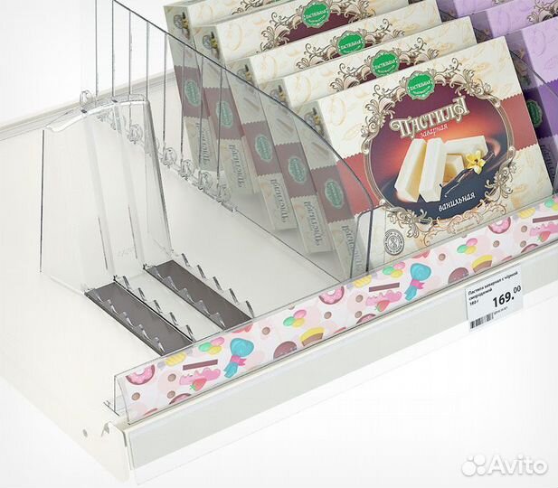 Профиль закругл. полоч. 1250мм,прозр скотч, Т-проф