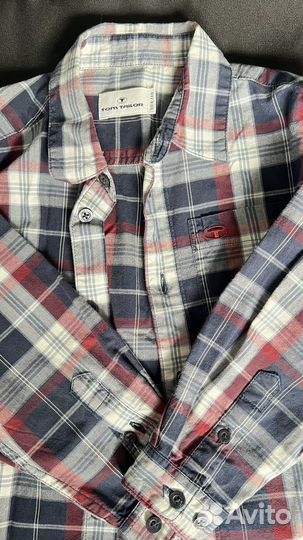 2 Рубашки для мальчика 110 Tom tailor в клетку