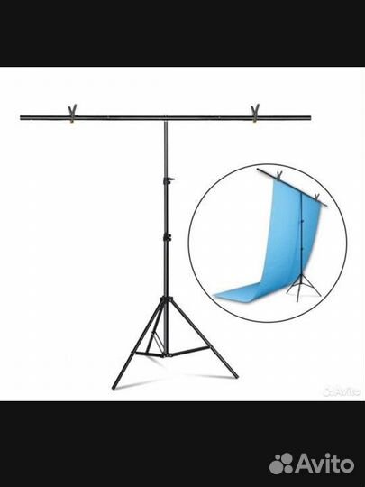 Держатель стойка для фотофона + фон 2х2