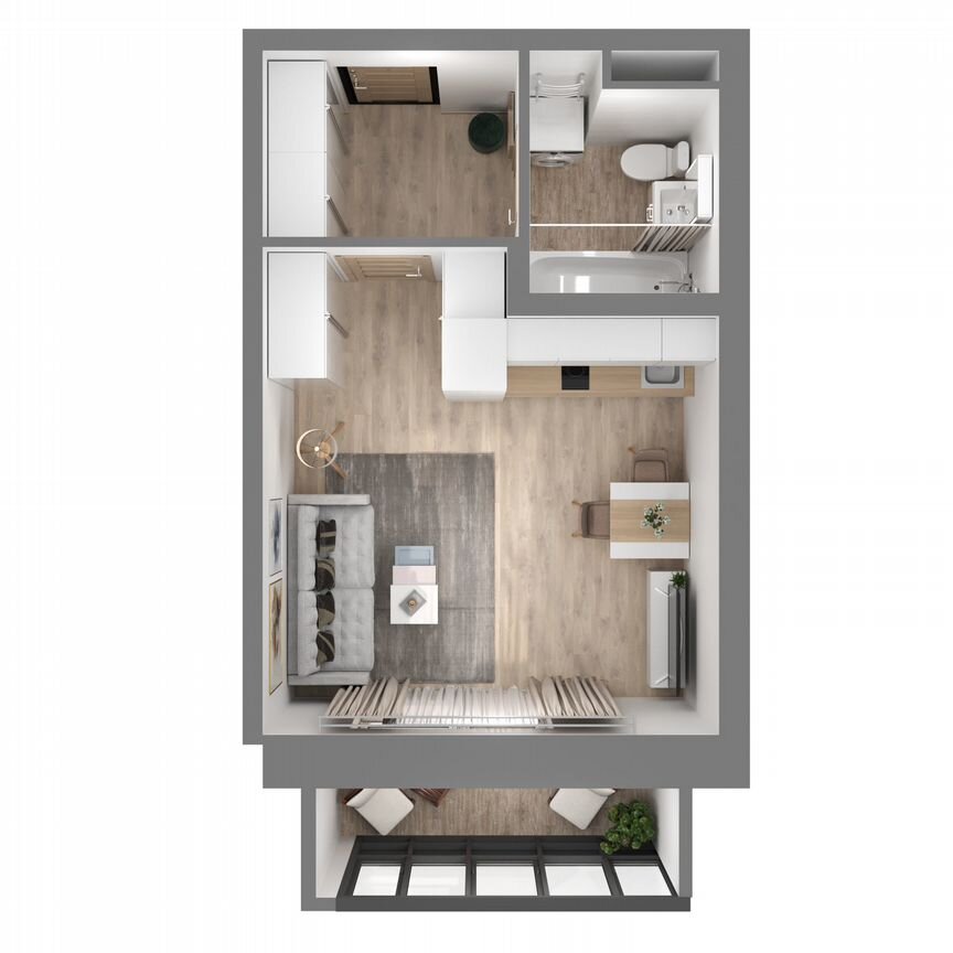 Квартира-студия, 26,8 м², 17/23 эт.
