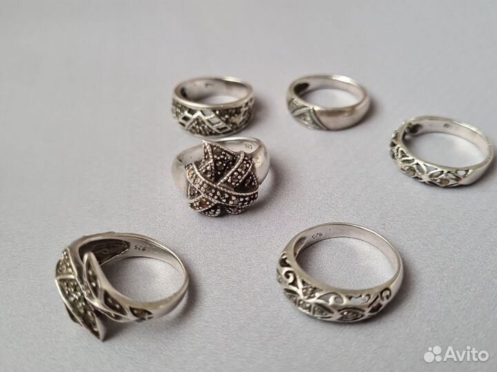 Винтаж кольцо капельное серебро 16,5-17,5