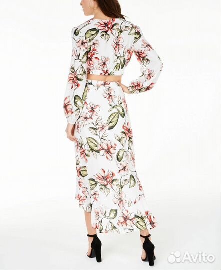 Цветочная блуза, кроп топ от Guess M/L бохо