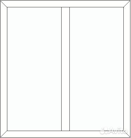 Окно пластиковое 1380х1380 глухое новое