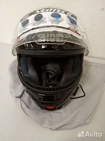 Shoei neotec II plain (черный глянцевый, Black, L)