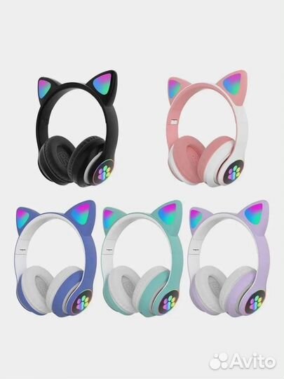 Детские Bluetooth наушники Cat Ear STN 28 с ушками