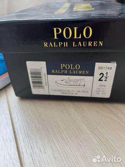 Кеды слипоны Polo Ralph Lauren ориг. новые